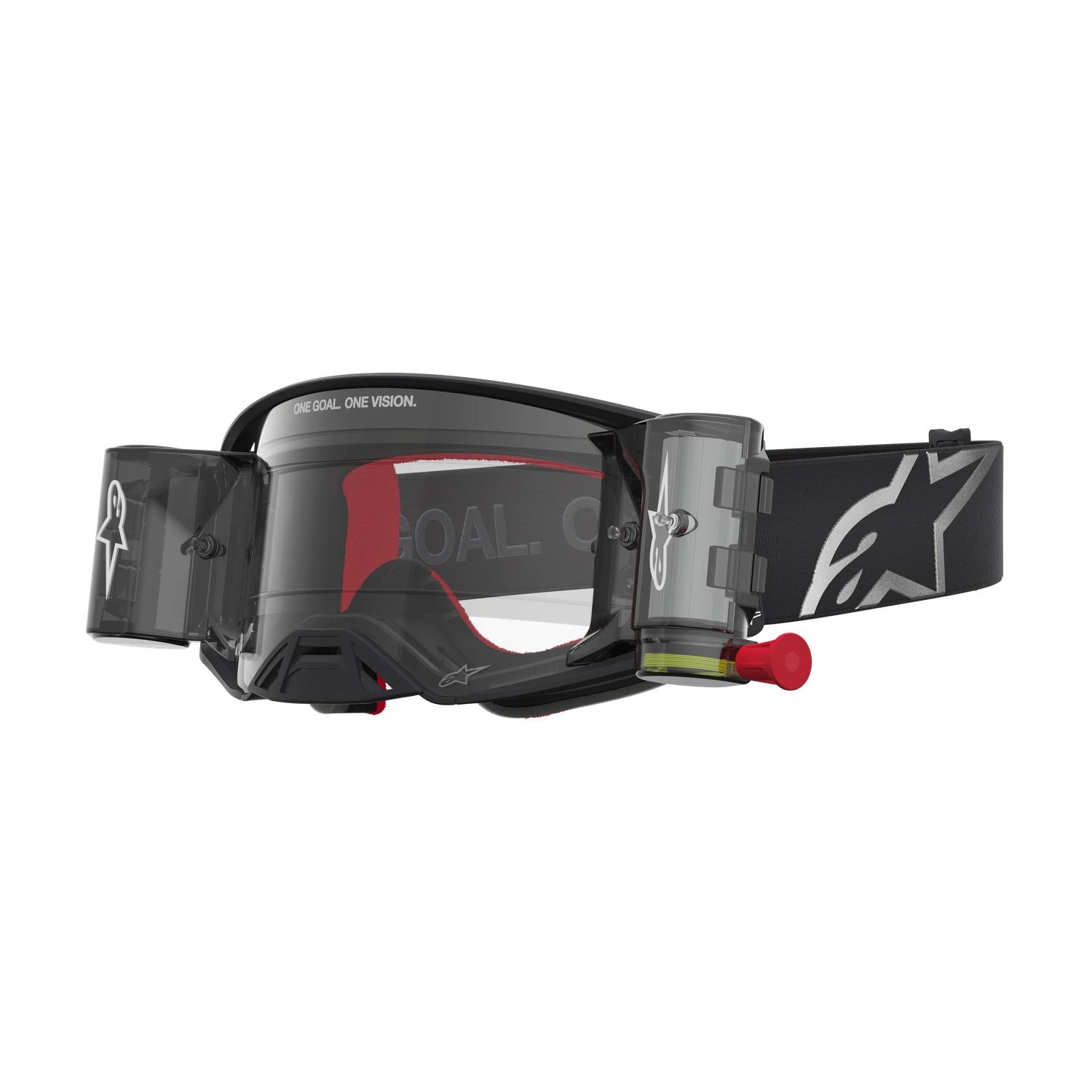 Alpinestars 2027 Supertech Firma Roll Off MX Goggles Black Silver Clear